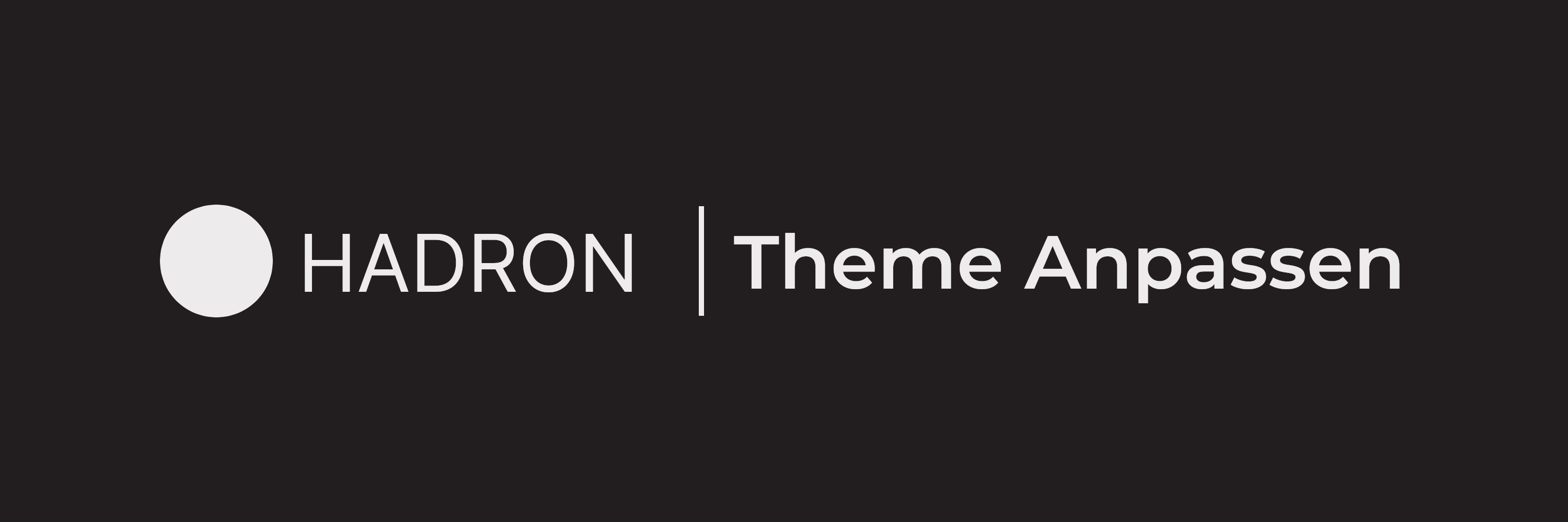 Customization | Hadron Theme